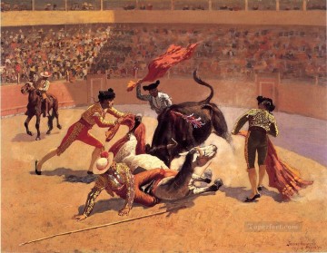 Corrida Pintura - Corrida de toros en México Viejo vaquero del oeste americano Frederic Remington
